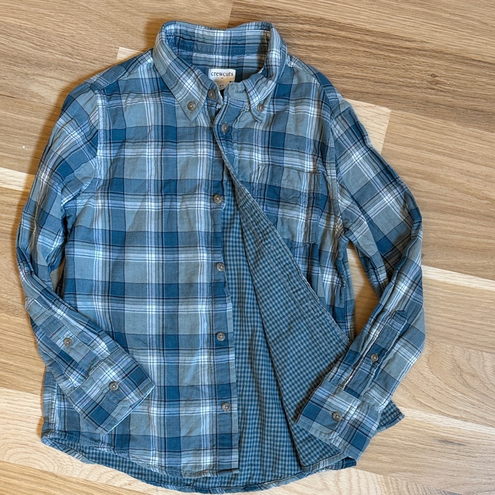 Crewcuts Blue Plaid Kids Shirt